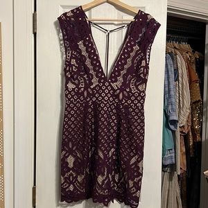 Free people mini lace dress